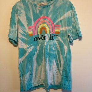 Over It: Aqua Tie Dye Shirt on Bella Canvas